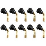 8 Hastes De Válvula De Pneu Sem Câmara Angular De 90 Graus Hastes De Válvula De Metal De Encaixe De Latão Com Base De Borracha Para Quadriciclos Motocicletas E Aros De Kart