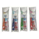 8 Kits Dental Infantil C Gel Escova Fio E Estojo
