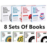 8 Livros Brinquedos Montessori De Alto Contraste Cartões V