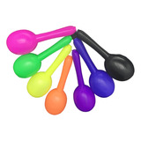 8 Maracas Chocalho De Plástico Colorida