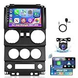  8 Núcleos 4 64 G Rádio Automotivo Para Jeep Wrangler 2007 2010 2 Portas 22 Polegadas 1280 720 IPS Touchscreen Android Stereo Apple Carplay Sem Fio E Android Auto DSP 32EQ GPS WiFi 