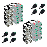 8 Pares Video Balun Parafuso P Cftv 8 Conectores P4 Macho