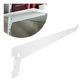 8 Pçs Suporte Simples 30cm Branco Para Cremalheira Trilho