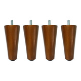 8 Pé Palito 18cm Amêndoa Marrom Puf Recamier Sofá Mesa Banco