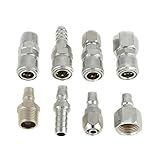 8 Peças BSP Conector De Engate Rápido Conjunto De Soquete 1 2 Compressor De Ar Pneumático Mangueira Conector