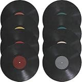 8 Peças Decalques Decorativos De Parede De Discos De Vinil PVC Decoração Vintage Discos De Parede Artesanato Arte Bar Disco Para Decoração De Festa De Música Artista Estúdio