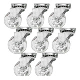 8 Peças Rodinha 35mm Rodizio Gel 35mm Anti ruido Sem Trava