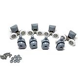 8 Peças X Rolos De Porta De Chuveiro 4 X Superior 4 X Inferior Diâmetro Do Rolo 19 22 23 25 27 Mm Para As Polias De Porta Deslizante De Vidro Da Panela De Banheiro Corredores Rodas Forte Capacidade De Carga Ultra Silencioso CY902AB 8 Peças Pulley 25mm