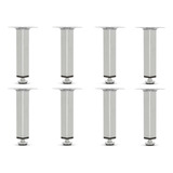 8 Pezinhos Para Moveis 20cm Quadrado Com Regulagem Altura