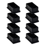 8 Ponteira Interna Tampas 50x30mm P Pé Cadeira Tubo Metalon
