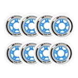 8 Rodas Traxart Fitness Hardwheels 80mm 88a branco Brinde