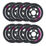 8 Rodas Traxart Fitness Hardwheels 80mm 88a Preto