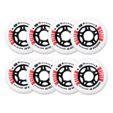 8 Rodas Traxart Fitness Roadster 80 80mm 83a Branco brinde