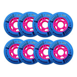 8 Rodas Txt Fitness Roadster 80 80mm 83a Azul pink Brinde