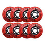 8 Rodas Txt Fitness Roadster 80 80mm 83a Vermelho Brinde