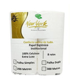 8 Rolão Papel Higiênico Absorção Premium 300m 100 Celulose
