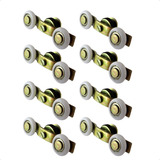 8 Roldana Dupla Reforcada Porta Grande Vidro Temperado 10mm