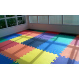 8 Tapete Placa Eva Tatame Infantil 50 X 50 X 1cm Com Borda Cor Colorido Liso