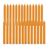 8 Velas Palito Velas Brancas Coloridas E Bicolor Com 18cm Cor Laranja