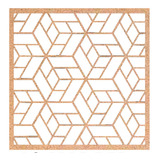 80 Painéis Vazado Em Mdf Cru 20x20 Cm Tipo Madrid