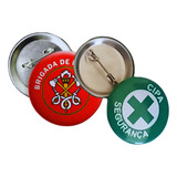80 Bottons Brigada De Incêndio E Cipa Broches Pin E Bottons