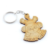 80 Chaveiros Lembrancinha Mdf Infantil Macaco Travesso