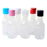 80 Mini Garrafinha De Plastico 50ml Tampa Flip Top Frasco