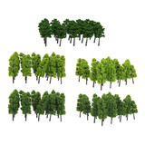 80 Pcs Mini Árvores Verdes Modelo