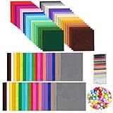80 Peças De Folhas De Tecido De Feltro Kit De Artesanato 10 X 10 X 15 Cm E 15 X 15 Cm Folhas Finas De Feltro Para Artesanato Artesanato Patchwork Costura Projetos Escolares Decoração Não