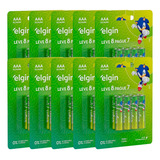 80 Pilhas Alcalina Aaa 3a Palito 1 5v Lr03 10 Cartelas Elgin