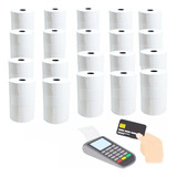 80 Rolos Mini Bobina Térmica 57mm 57x18 Maquininha Cartão