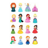 80 Tatuagem Temporária Infantil Tema Princesas 5 X 4 Cm