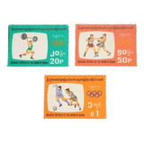8093 Burma -jogos Olímpicos Série Completa Selo Yvert 188/90