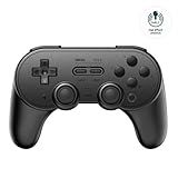 8Bitdo Pro 2 Bluetooth Controller Hall Effect Joystick Update For Switch Windows Apple Android Steam Deck And Raspberry Pi Black 