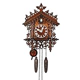 8KB24 Relógio Tradicional De Cuco Floresta Negra Relógio De Parede De Madeira Voz De Pássaro Natural Ou Chamada De Cuco Relógio Coo Coo Para Arte De Parede Sala De Estar Cozinha Decoração De Escritório Antigo 