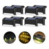 8pcs Led Step Stair Lamp Varanda Cerca Decoração Luz Y
