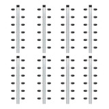 8pcs Haste Canto Cerca Elétrica Industrial 23x23 Aluminio 1m