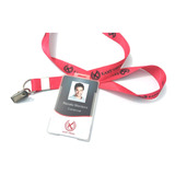 8un Crachá Em Pvc Cordão Personalizado Porta Crachá