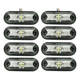 8x Lanterna Delimitadora Lateral Carreta Caminhão Baú 3leds