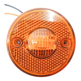 8x Lanterna Lateral Carreta Reboque Bivolt Ambar 65mm Led