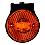 8x Lanterna Lateral Carreta Reboque Bivolt Ambar 65mm Led