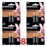 8x Pilhas Duracell Alcalina Pequena Aa