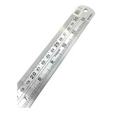 8x Régua De Aço Escala Inox Brasfort 300mm 8662