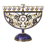 9 Menorah Ramo Mão-pintado Castiçal Castiçais Candelabros