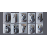 9 Números Ou Letras Caixa 25cm Aço Inox Escovado 