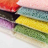 9 Pacotes De 500un Perolas Abs Inteira Furo Cor 6mm Abs