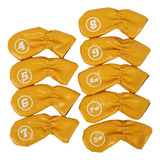 9 Pçs Golf Club Headcovers Conjunto De Capas De