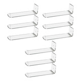 9 Peças De Suporte De Fita De Parede De Acrílico, Faixas De