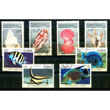 9 Selos De Fauna Marinha Aquática Peixes E Conchas - L.2422