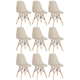 9 Cadeiras Eames Wood Dsw Eiffel Casa Jantar Colorida Cores Cor Da Estrutura Da Cadeira Nude